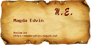 Magda Edvin névjegykártya